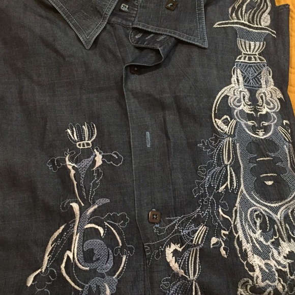 Angelino fof Bermuda Other - Men Detailed Design Denim Shirt!!! Angelino fof Bermuda Other - Men Detailed Design Denim Shirt!!!